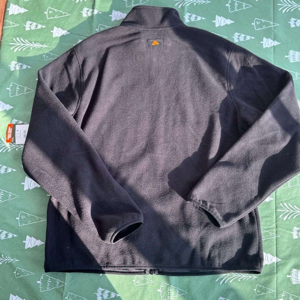 NWT Ozark Trail Men’s Full Zip Fleece Jacket Black Size Large L Polar Soft Warm - Picture 4 of 11